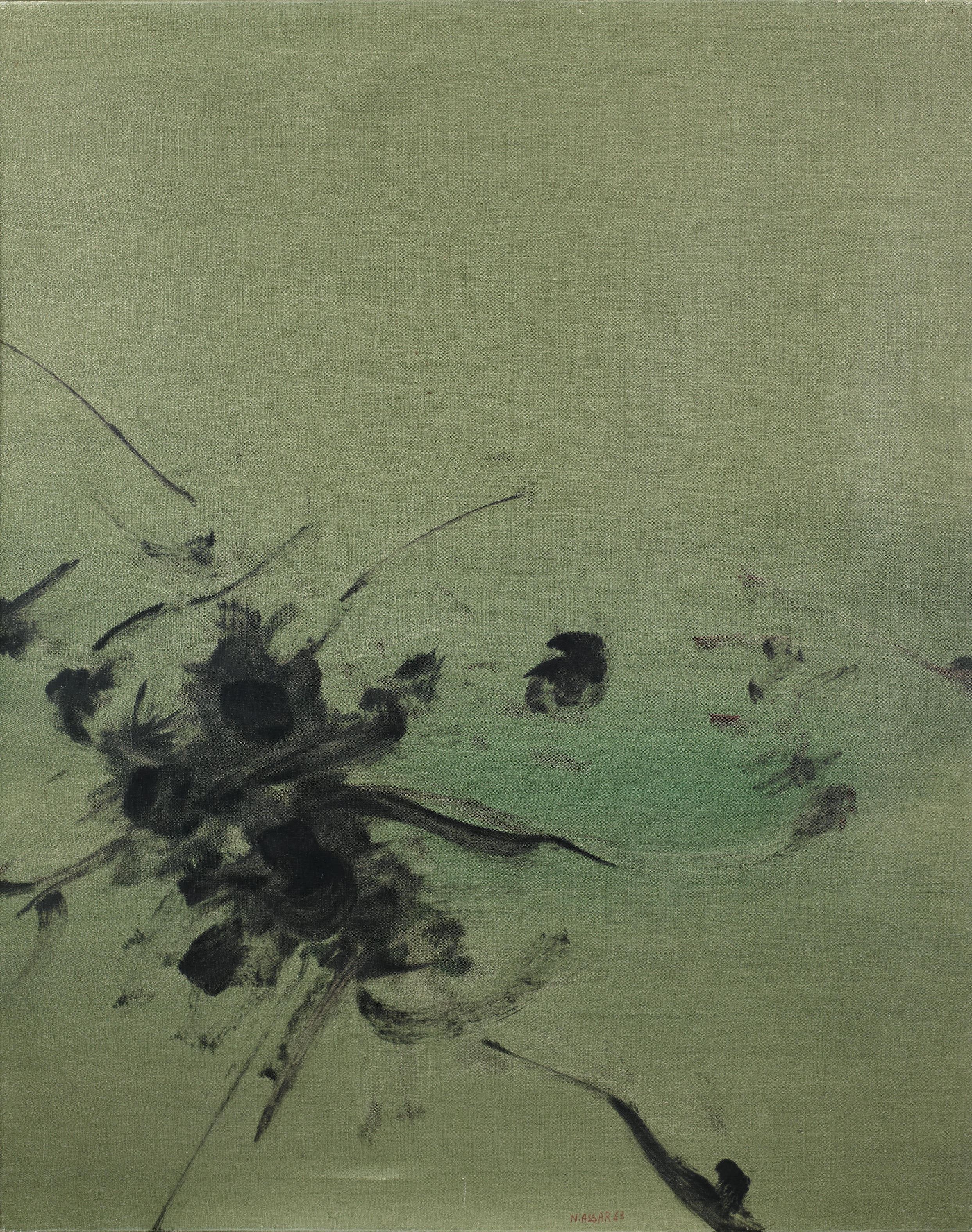 Nasser Assar, Abstract Composition, 1963