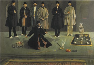 Painting, Mohammad Ghaffari (KamalolMolk), The President Mohammad Ebrahim and His Assistants, 1876, 6612
