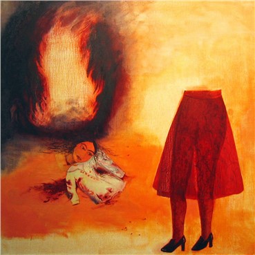 Painting, Samira Abbassy, Fire Skirt, 2007, 14780