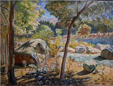 Painting, Jafar Petgar, Rocky Valley, 1942, 6922