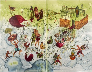 Painting, Shiva Ahmadi, Fisherman, 2018, 19869