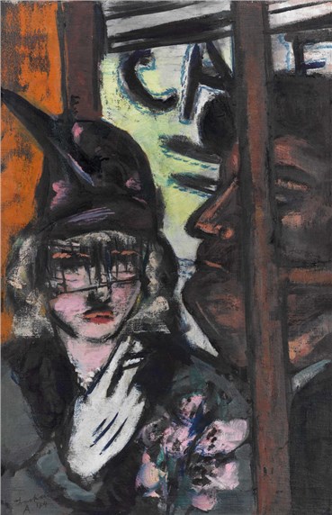 Painting, Max Beckmann, Small Cafe, Revolving Door, 1944, 22177