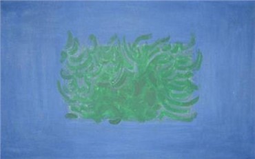 Painting, Kamran Diba, Green on Blue, 1962, 6767