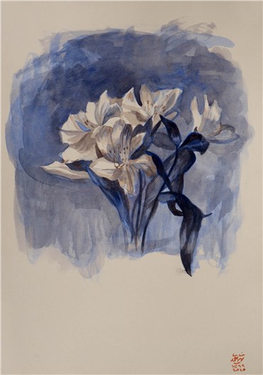 Painting, Hosein Shirahmadi, Flowers in Blue, 2020, 38212