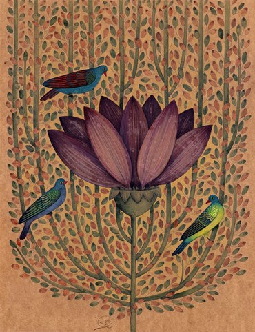 Painting, Maryam Lamei, Drunk Nightingales, 2019, 78081