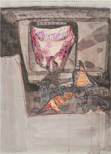 Painting, Sourena Zamani, Study for "Media frenzy" No.1, 2020, 37743
