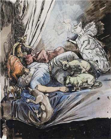 , Paula Rego, Study for the White Cat, 1994, 29553