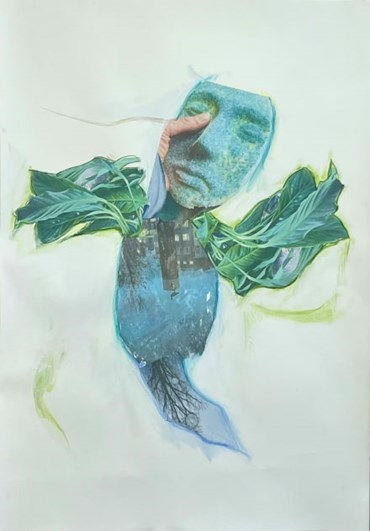 Mixed media, Atousa Bandeh, Untitled (Self Portrait 7), 2024, 76367