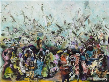 Painting, Ali Banisadr, Mosaic People, 2017, 8837