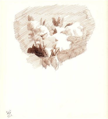 Drawing, Hosein Shirahmadi, Chrysanthemums, 2019, 38210