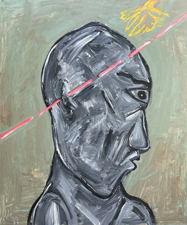 Painting, Farshid Maleki, Red Line, 2021, 51646