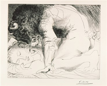 , Pablo Picasso, Minotaur Caressing a Sleeping Woman, 1934, 24975