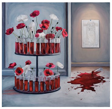 Painting, Elaheh Ramezani, Poppies in October: An Almost Irrelevant Myth, 2026, 83743