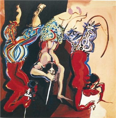 Painting, Rokni Haerizadeh, Dagger Dance, 2008, 8338