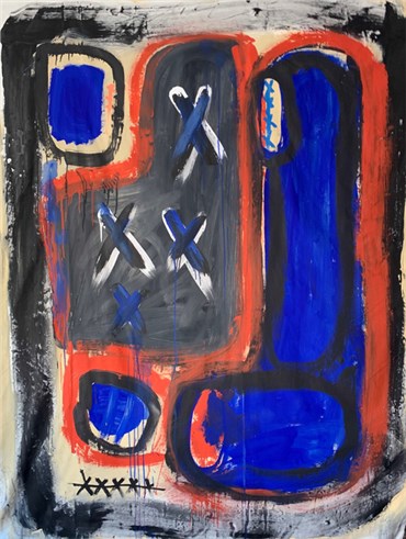 Painting, Firouz Farmanfarmaian, Lost Form Panel III, 2019, 25113