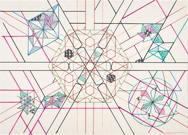 Works on paper, Monir Shahroudy Farmanfarmaian, A Drawing (Variations on a Hexagon), 2005, 81155