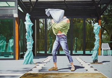 Painting, Nazila Jahangir, Immigration- Waiting for Godot, 2024, 78538