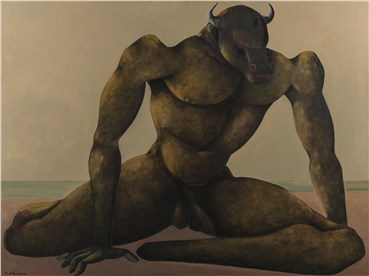 Painting, Bahman Mohassess, Minotauro sulla riva del mare, 1977, 38120