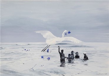 Painting, Mehdi Farhadian, Flying Memory, 2014, 6995