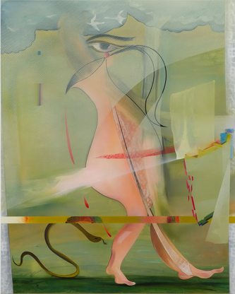 Painting, Hoda Kashiha, Hurry, Hurry, No Time, 2025, 82593