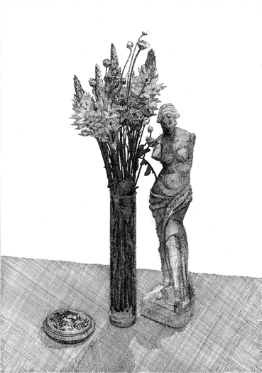 Works on paper, Kasra Golrang, Ornithogalum and Venus de Milo, 2020, 36687