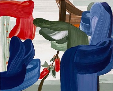 Painting, Moje Assefjah, Wrapped with leaves, 2021, 75819