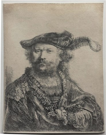 , Rembrandt Van Rijn, Self-Portrait in a Velvet Cap with Plume, 1638, 24971