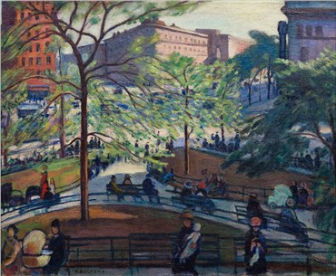 , Samuel Halpert, People in the Park, 1916, 22432