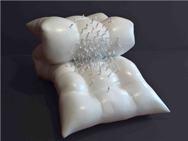 Sculpture, Kambiz Sabri, White Pillow, 2010, 1372