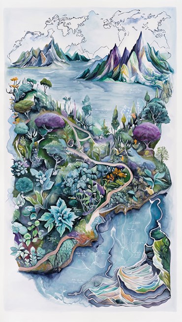 Painting, Elaheh Ramezani, Forests Inverted Over Oceans, 2025, 83724