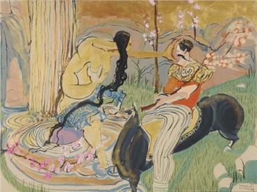 Painting, Rokni Haerizadeh, Khosrow and Shirin, 2005, 4409