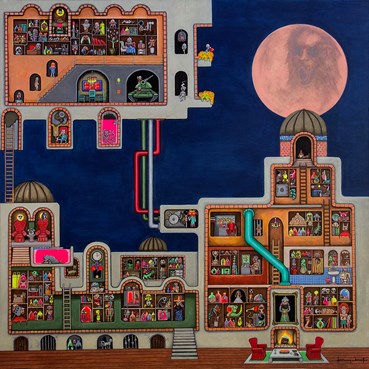 Painting, Kamyar Kafaie, Radio Active Library, 2015, 59121