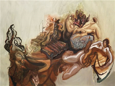 Painting, Rokni Haerizadeh, Life on Divv's Trunk, 2008, 17692
