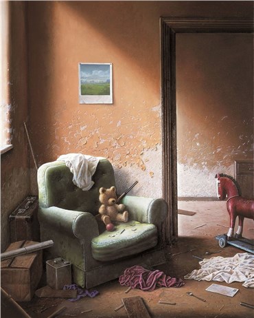 Painting, Wahed Khakdan, Interior with A Green Armchair, 2000, 25355