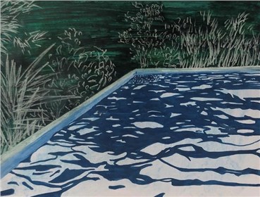 Painting, Khorshid Mirza Aghaie, Swimming Pool 1, 2020, 35106