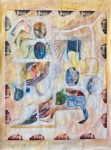 Mixed media, Atousa Bandeh, Paths diverging to the studio, 2024, 76300