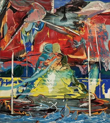 Painting, Mohammad Abbasi, Confrontation, 2023, 75838