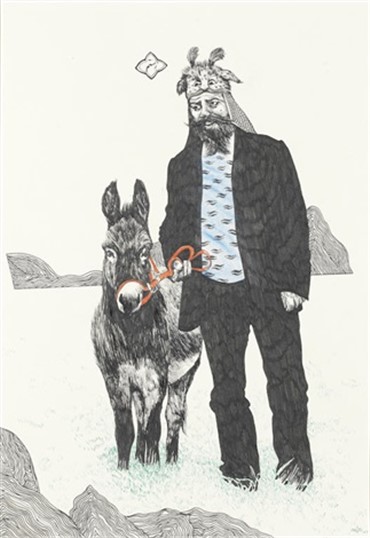 Works on paper, Mohsen Ahmadvand, Rostam and His Donkey, 2007, 8632