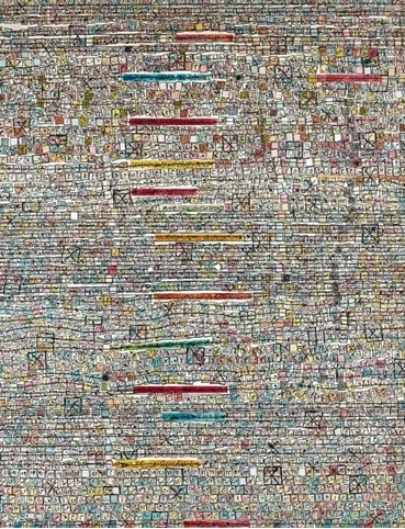 Painting, Charles Hossein Zenderoudi, A Very Short Calculation of the Distance to the Planet, 1976, 82814