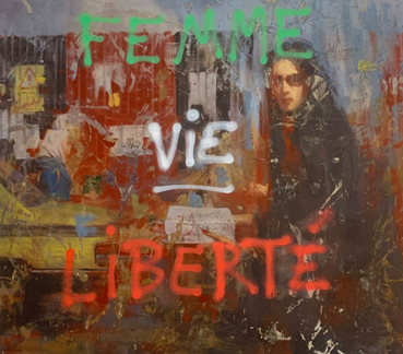 Painting, Darvish Fakhr, Femme Vie Liberte, 2022, 63497