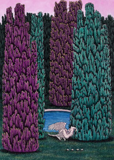 Painting, Mona Hoseinzadeh, A Sudden Blow, 2024, 80014