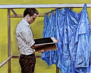 Painting, Masoud Sadedin, With Book I, , 52580