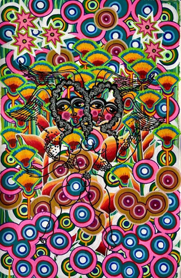 Painting, Hossein Edalatkhah, Duality (Garden of Eden), 2022, 75596