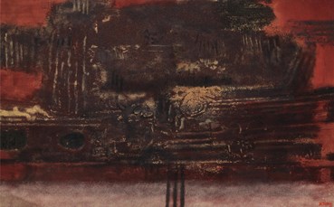 Painting, Mohsen Vaziri Moghaddam, Red and Black, 1961, 14932