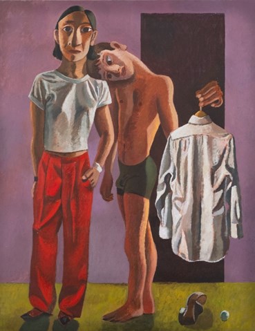 Painting, Morteza Khakshoor, Siblings, 2025, 79677