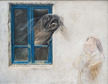 Painting, Alireza Espahbod, Nightmare, 1987, 6028