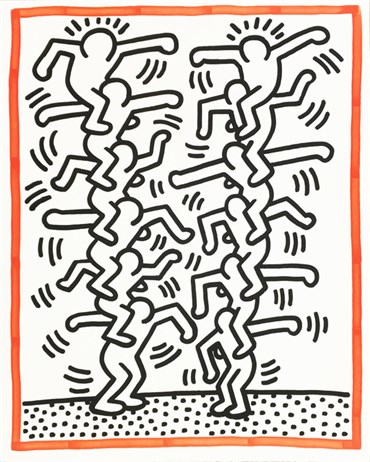 , Keith Haring, Three Lithographs (Ladderman), 1985, 22716