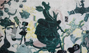 Painting, Nafiseh Moeini, Green 002, 2023, 73348