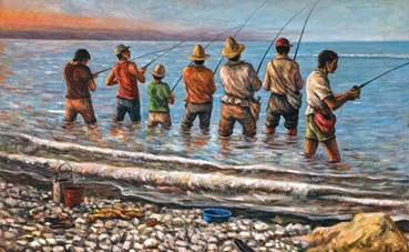 Painting, Samila Amirebrahimi, Fishing, 1988, 62889