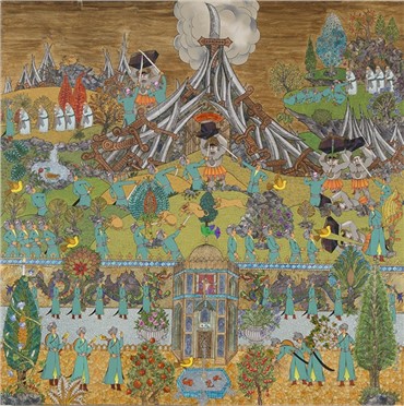 Painting, Ali Akbar Sadeghi, Bank Melli Recreated, 2015, 6213
